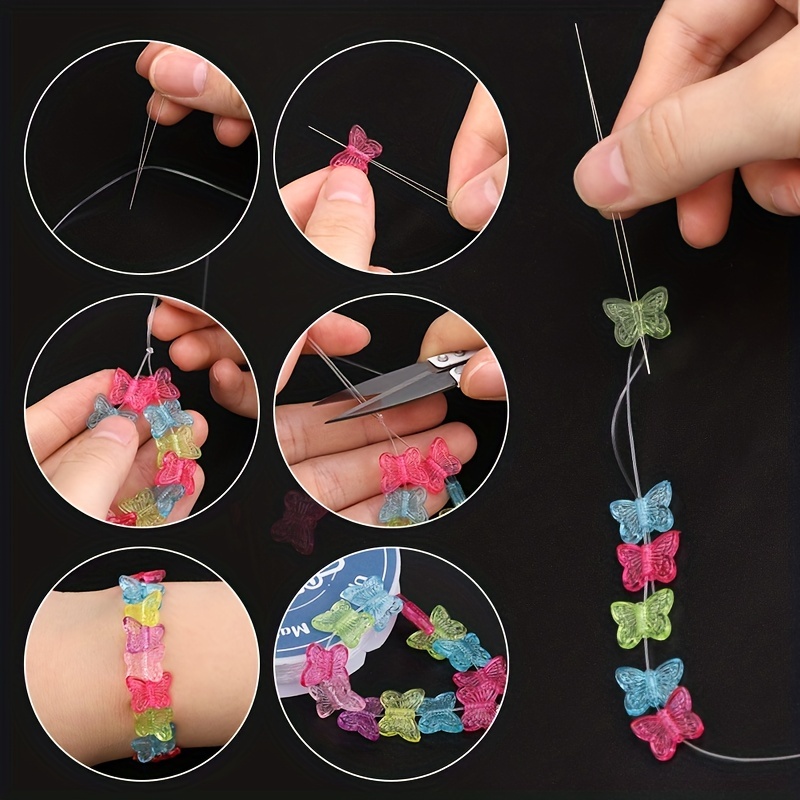 Bag Crystal Elastic String Stretch Cord Diy Beading Bracelet - Temu