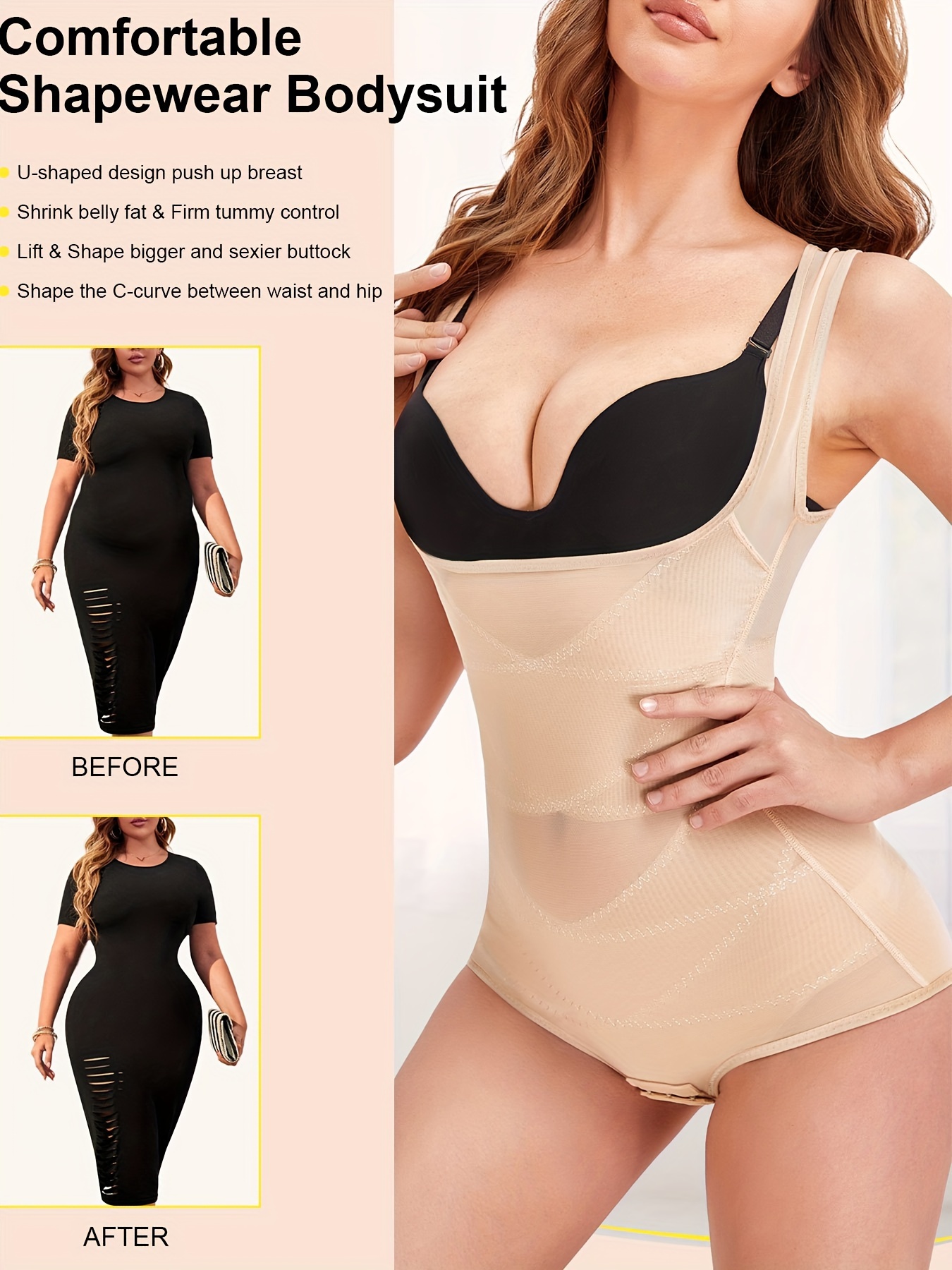 Women Full Body Shaper Firm Tummy Control Slimming Shapewear Sexy Lace  Bodysuit