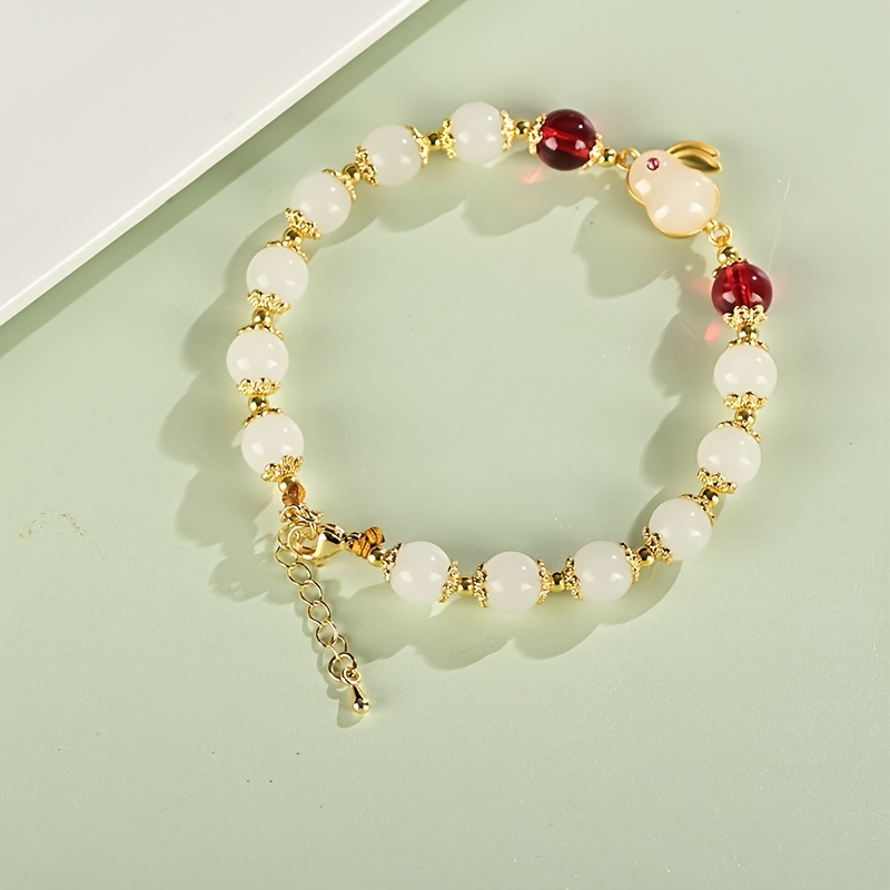 Lucky Brand Beaded Bracelet Chinese Zodiac Lucky Rabbit Hand Jewelry New  Year Jewelry Gift - Temu Australia