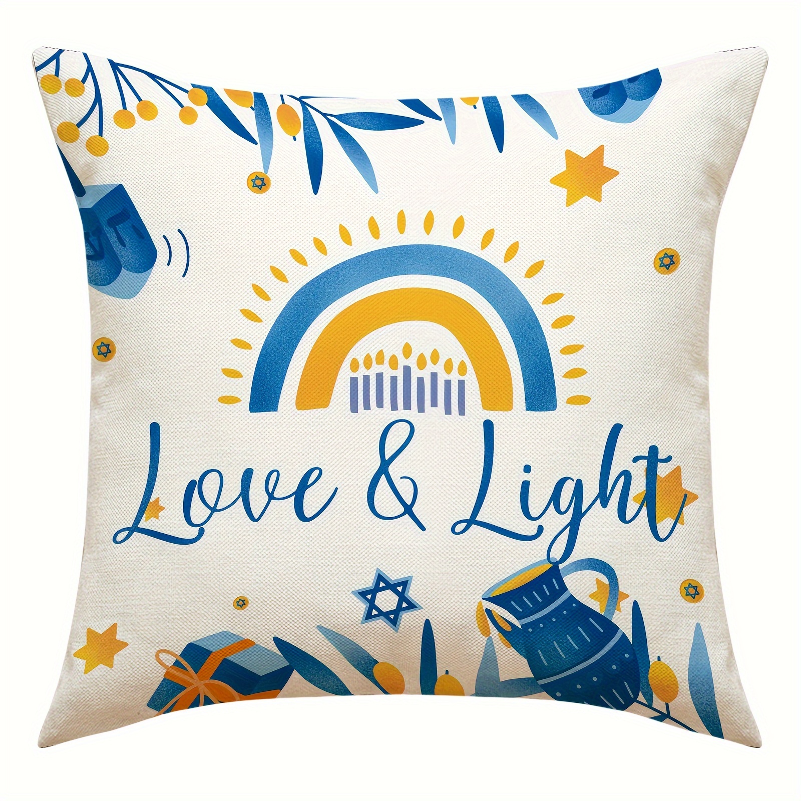 Hanukkah Letter Throw Pillow Cover, Home Sofa Cushion Cover, Linen Blend  Letter Car Pillow Home, Pillow Insert Not Included - Temu