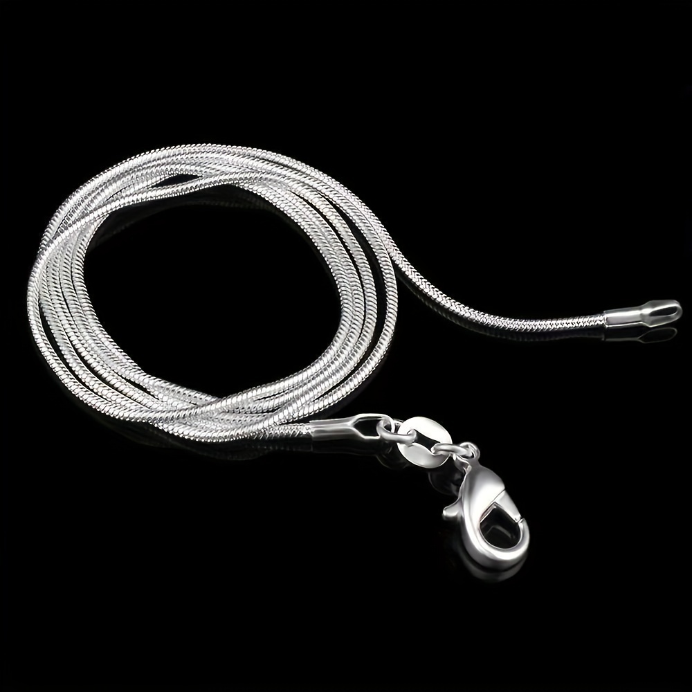 Cadena para hombre de acero inoxidable collar regalos para él 3,5 mm 16 18  20 22 24 collar con cierre de langosta Hombres -  España