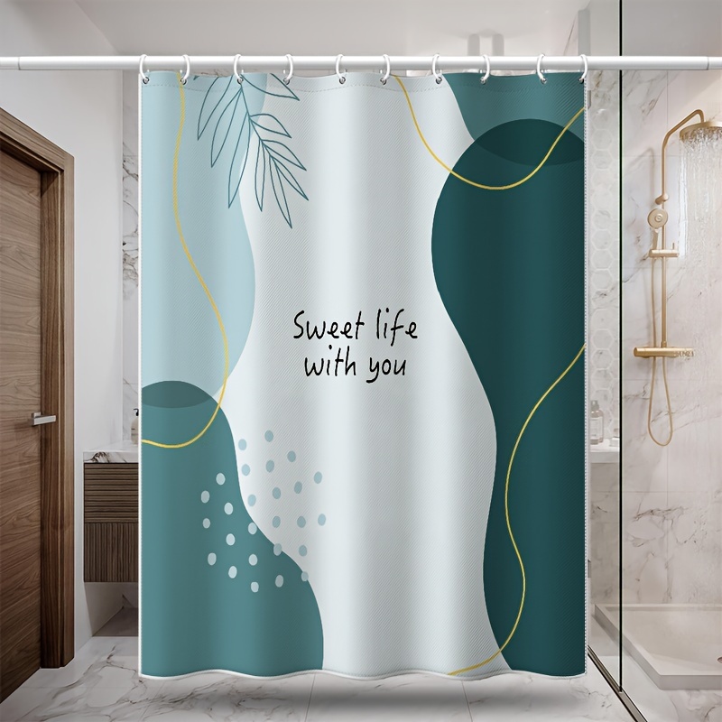 Marine Decoration Shower Curtain Waterproof Fabric Bathroom - Temu