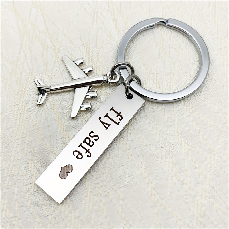 Always Under The Same Sky Keychain For Men, Airplane Charm Keyring,  Traveler Gifts, Fly Safe Key Chain, Long Distance Relationship Gifts For  Him - Temu