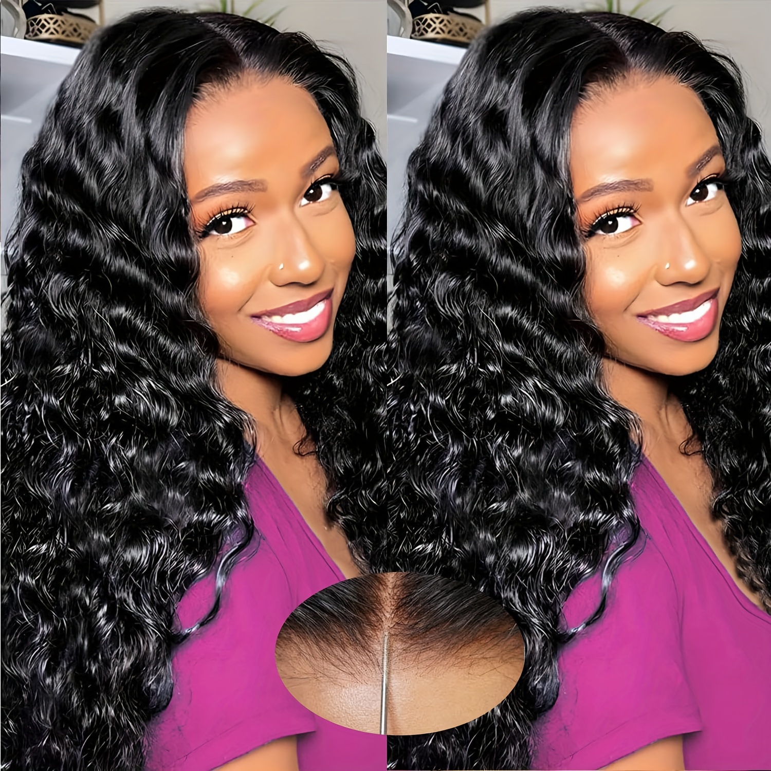 13x4 Loose Deep Wave Wigs 150 Human Hair Pre Plucked Pre Temu