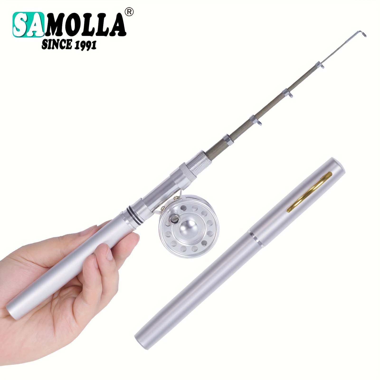 Portable Telescopic Mini Fishing Pole Pen Shaped Pocket - Temu