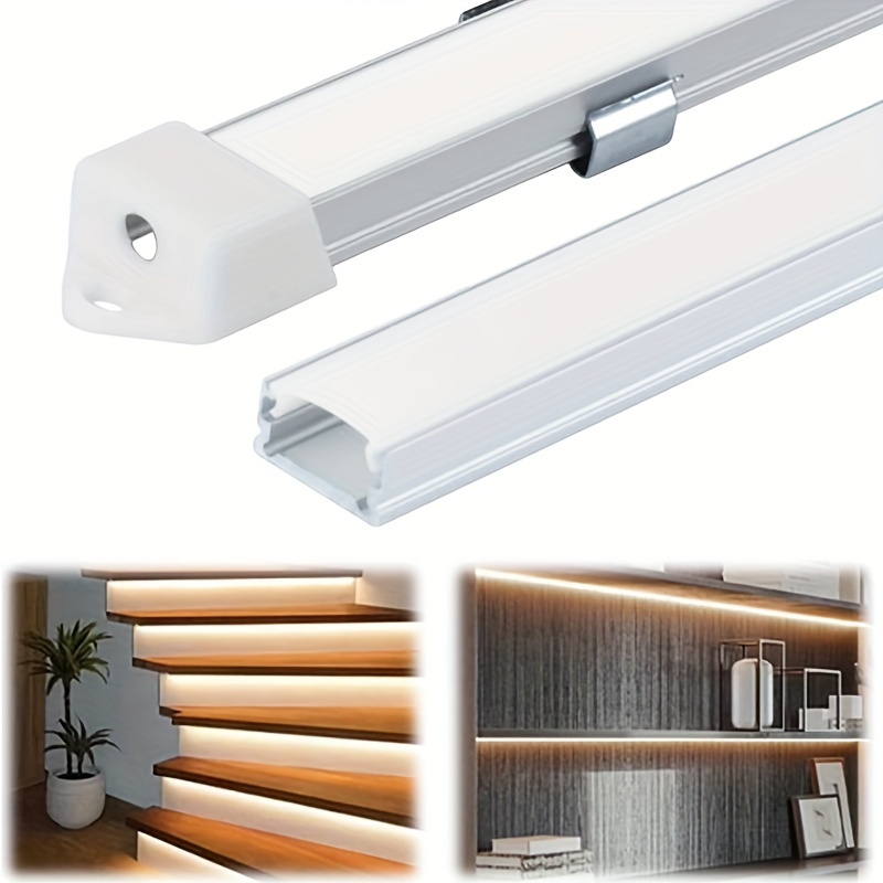 Sistema LED de tira de luz LED de aluminio, mejor disipación de calor en  forma de U difusor LED con cubierta blanca para delicadas luces de tira  LED