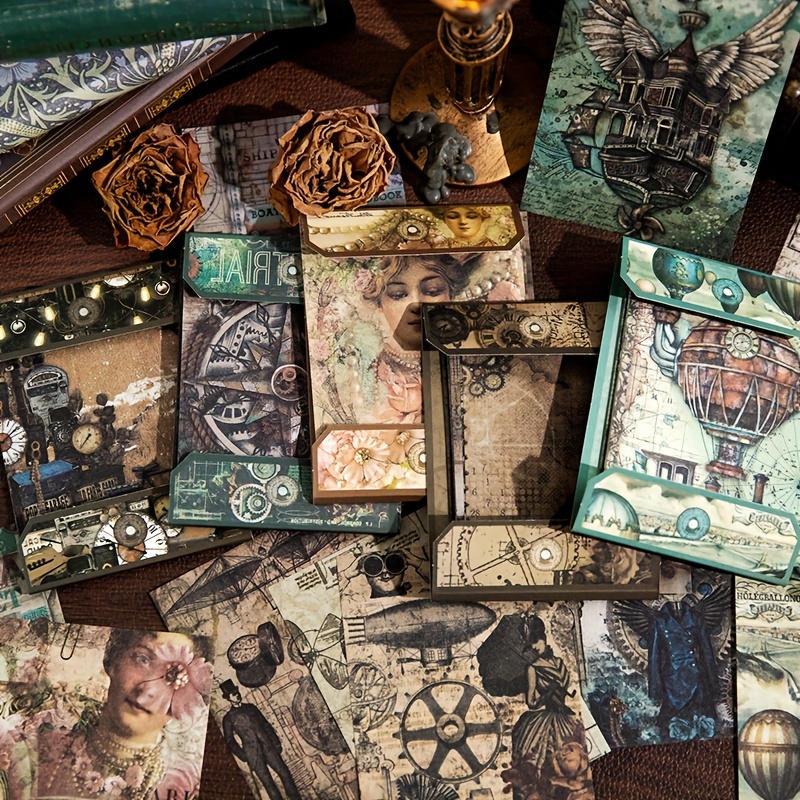 Assorted Vintage Style Translucent Design Paper Aesthetic Collage Supplies  Decor Junk Journal Scrapbooking Notebooks Art Craft
