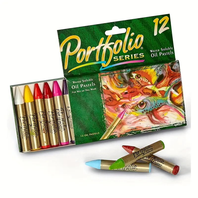 Oil Pastels Portfolio Series, Water Soluble, Colors May Vary, 12