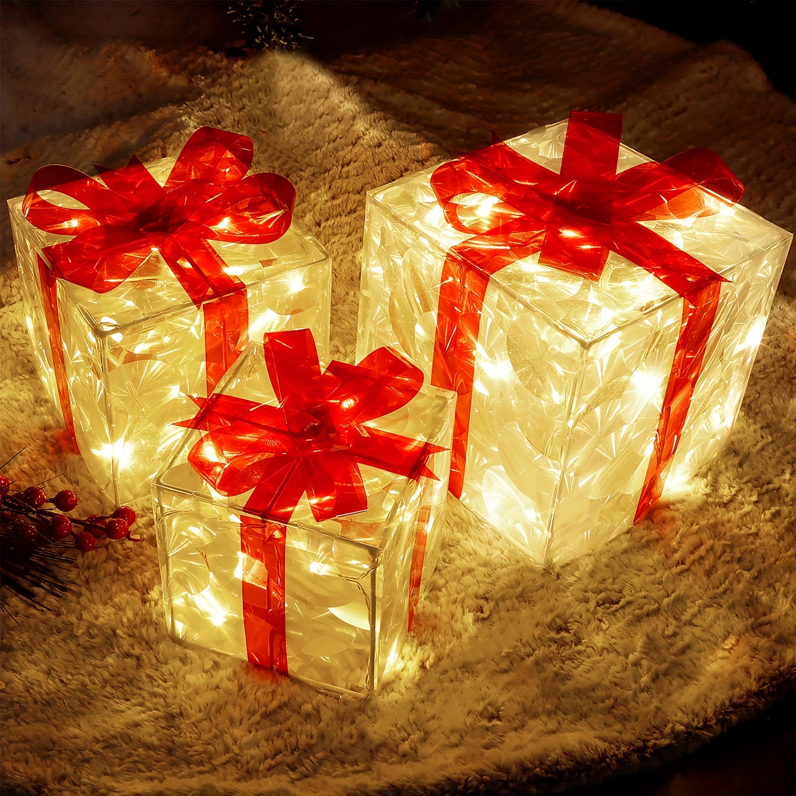 Christmas Lighted Gift Boxes Outdoor Indoor Christmas - Temu