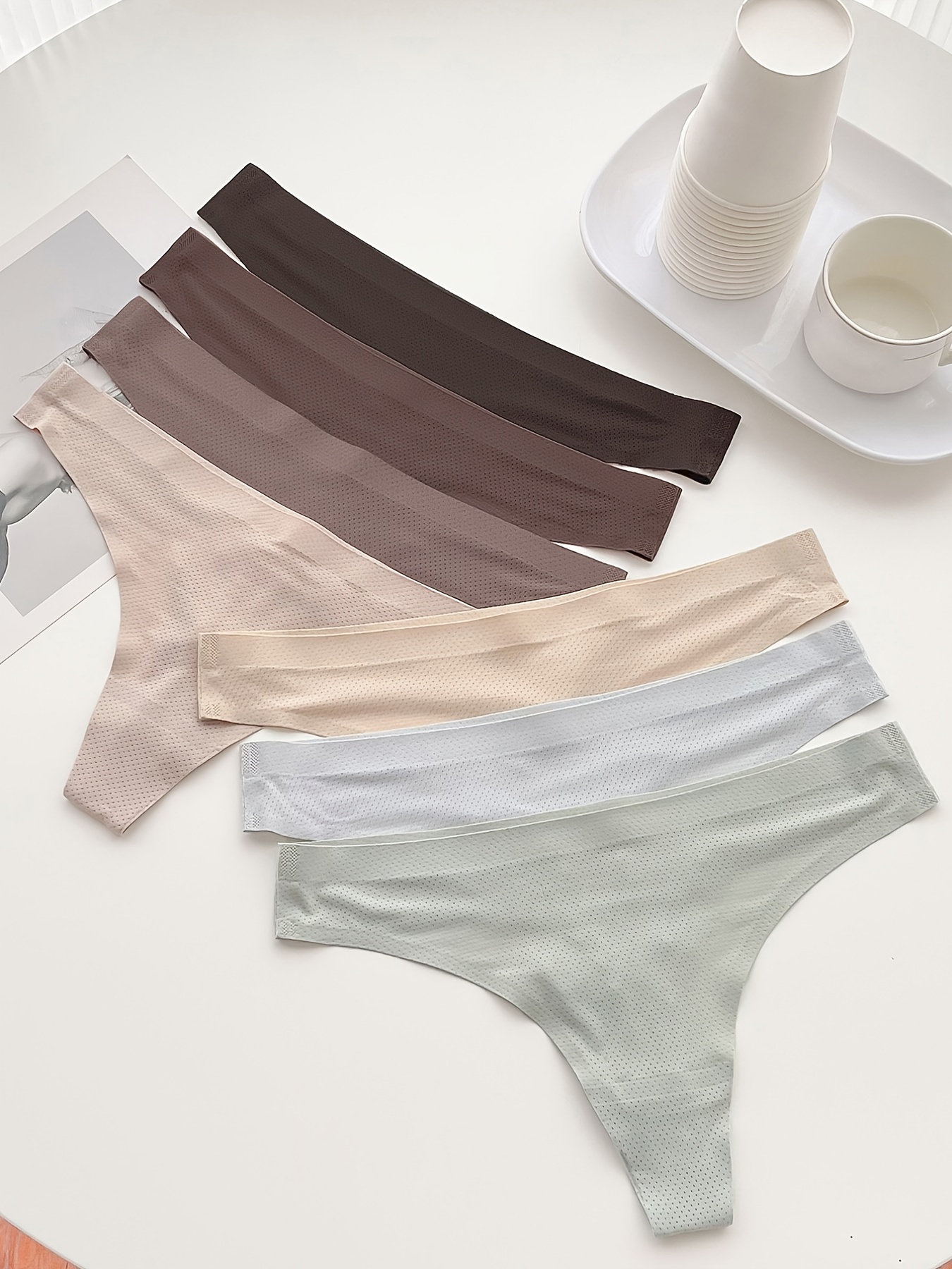 No Show Invisible Panties Seamless Low Waist Underwear - Temu Canada