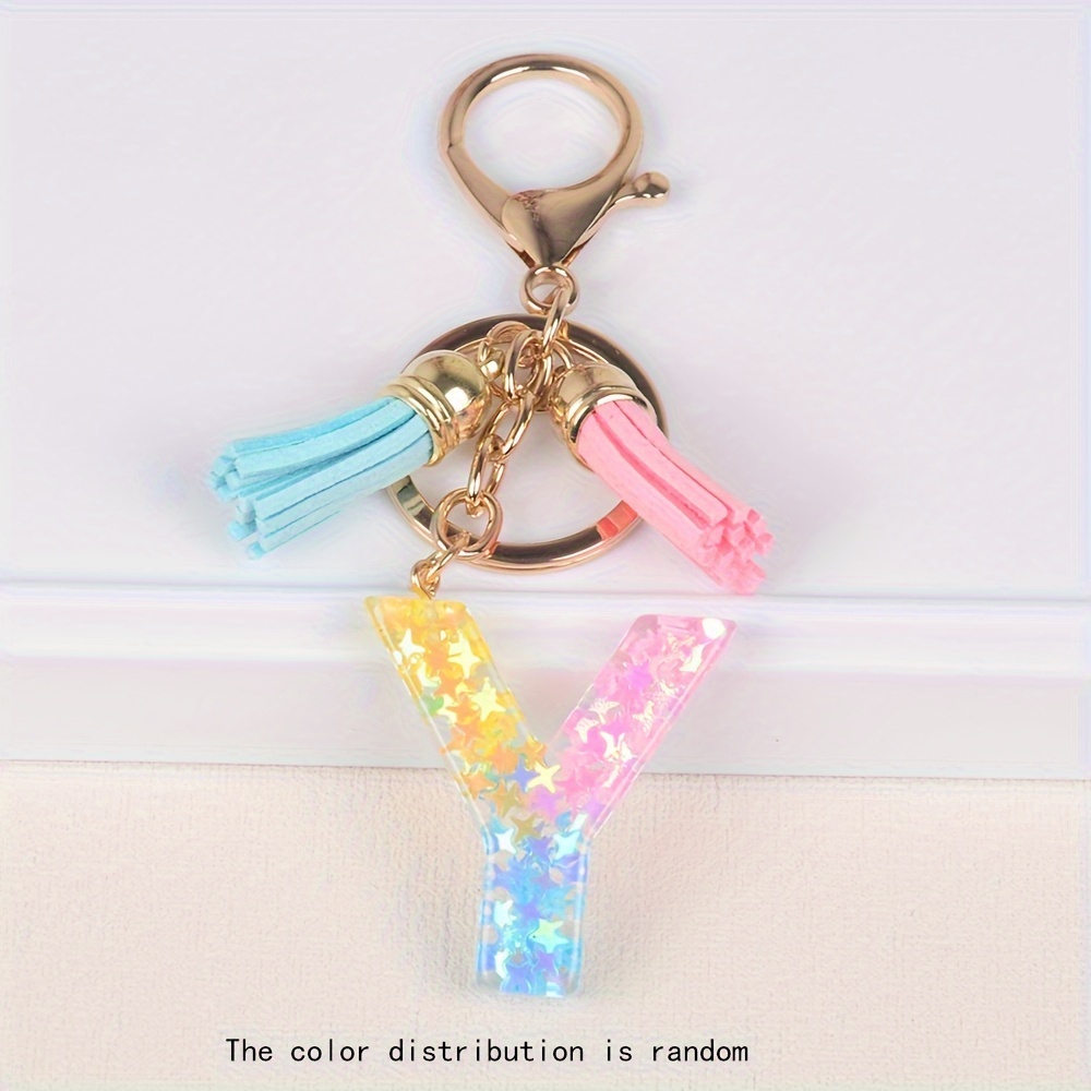  Wocide Initial Letter Keychain for Women Cute Keychains  Aesthetic Girly Resin Alphabet Monogram Key Chain Charm for Car Keys Girls  Kids Backpacks Purse Bag Charms for Handbags(Letter A) : Clothing, Shoes