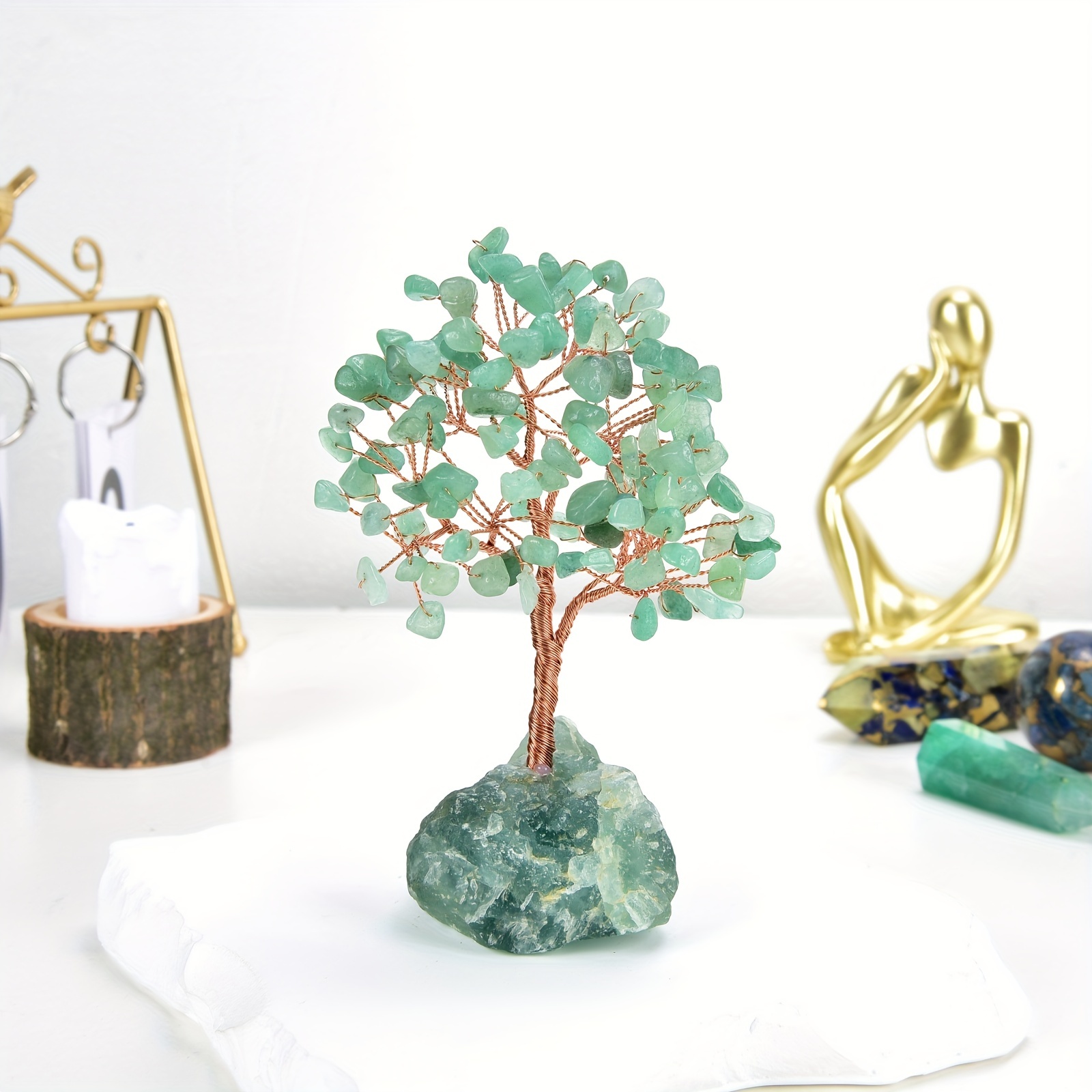 Comprar Vida - Árbol de chakras, árbol de bonsái de alambre Feng Shui,  cristal de árbol de dinero para decoración del hogar con energía positiva