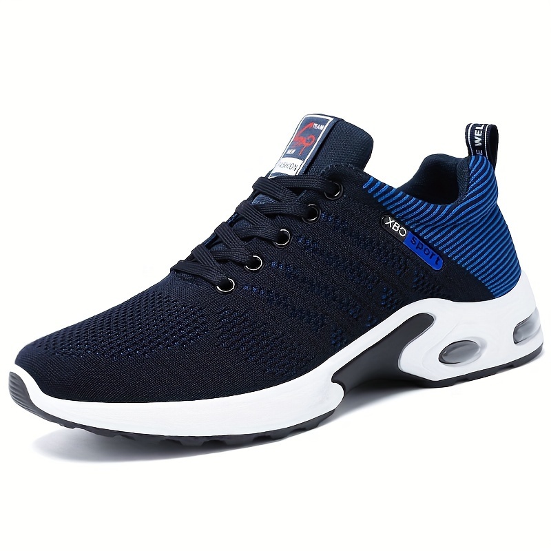 men s knit breathable running shoes lace comfy soft sole Temu