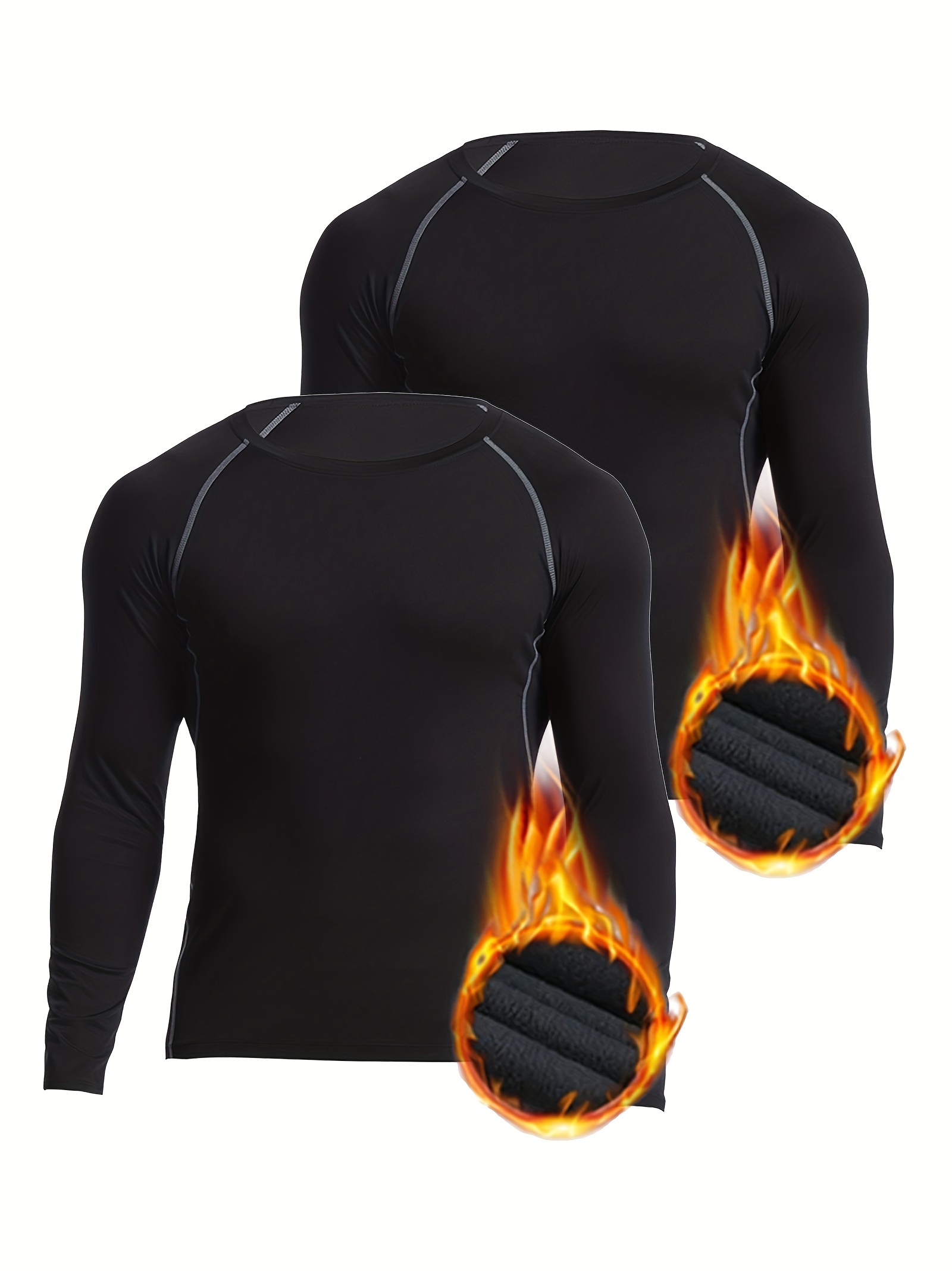 Solid Flash Drying Compression Shirts Men Thermal Long - Temu Canada