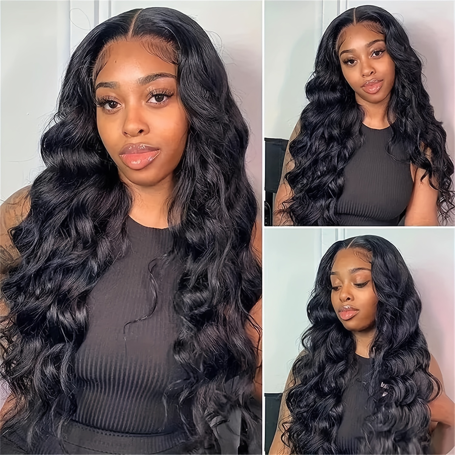  28 Inch Body Wave Lace Front Wigs 180 Density 13x4 HD  Transparent Lace Frontal Wigs with Baby Hair Pre Plucked Glueless Body Wave  Wigs for Black Women Human Hair Bleached