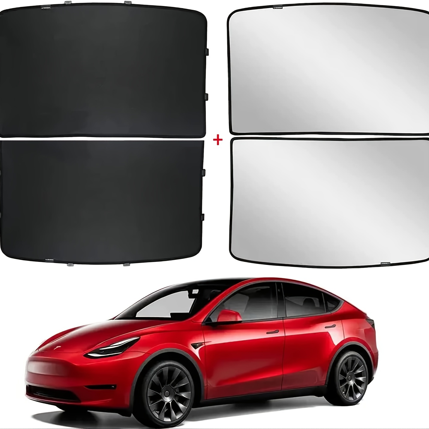 Sunshade de toit de voiture, style: demi-couverture de la lunette arrière  pour Tesla Model 3 (