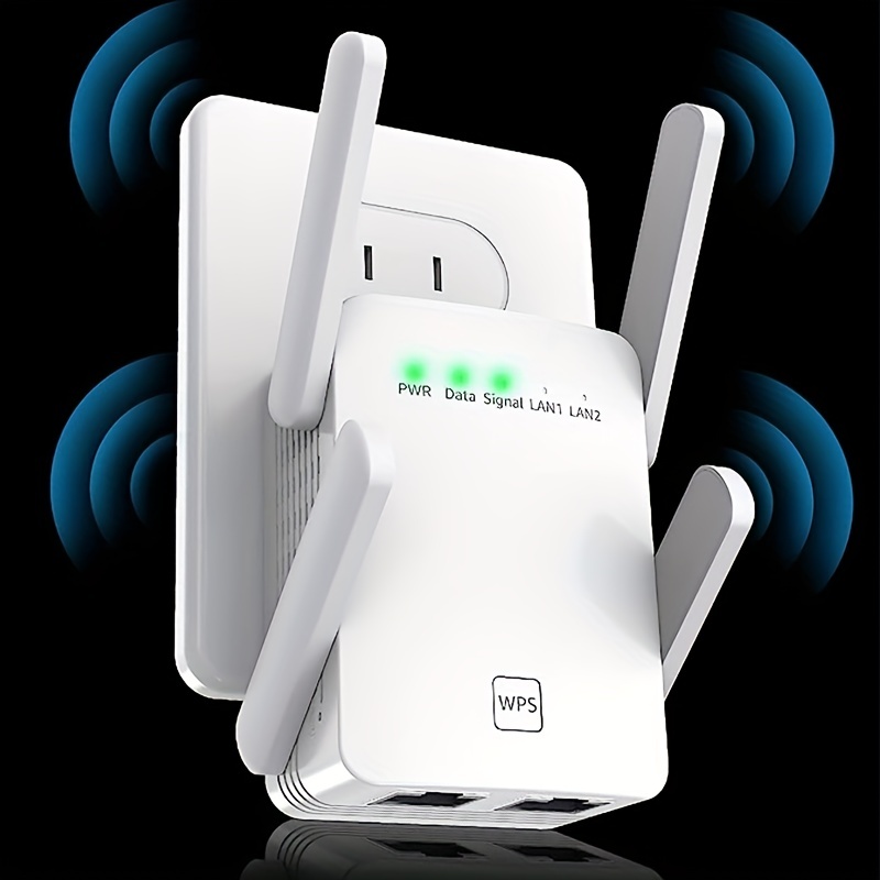  Amplificador de señal WiFi, cubre hasta 3000 pies cuadrados y  35 dispositivos, extensor de alcance WiFi, amplificadores WiFi para la  casa, con puerto Ethernet, fácil configuración, extensor de enrutador para  Internet