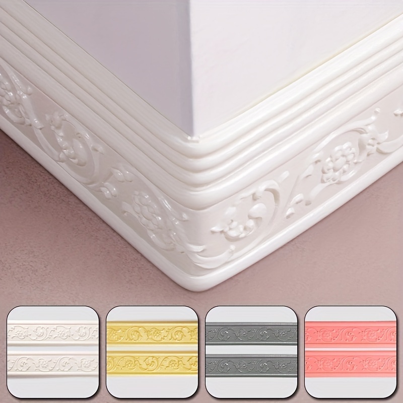 2023 - Selbstklebende Deckenleiste Weiche Fußleiste Dekorativer Aufkleber  für Küche Wand Kante Küche Wand Kantenleiste