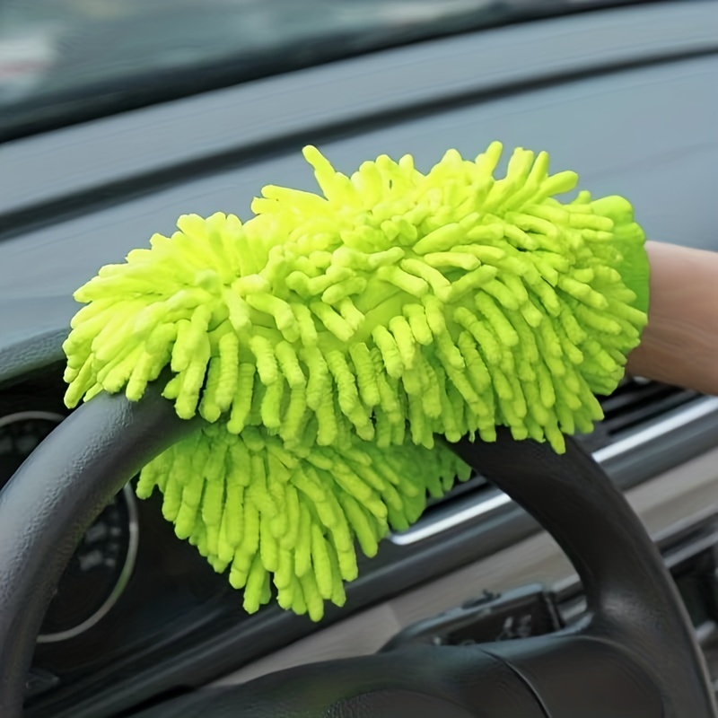 Car Wash Mitt Microfiber Scratch Lint Free Premium Chenille - Temu