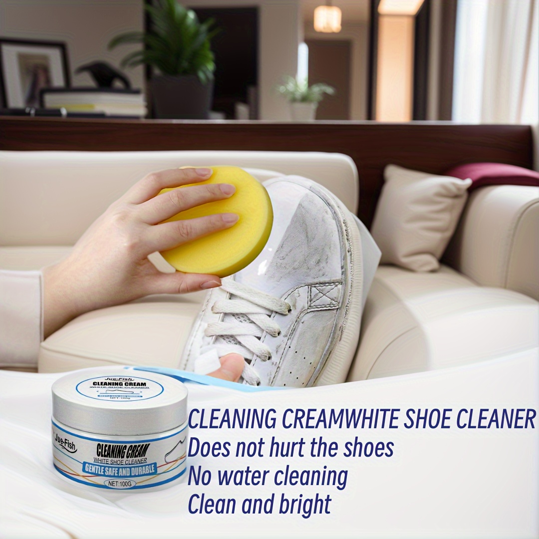 Shoe Cleaning Cream Shoe Cleaner Leather Shoes Brightening - Temu