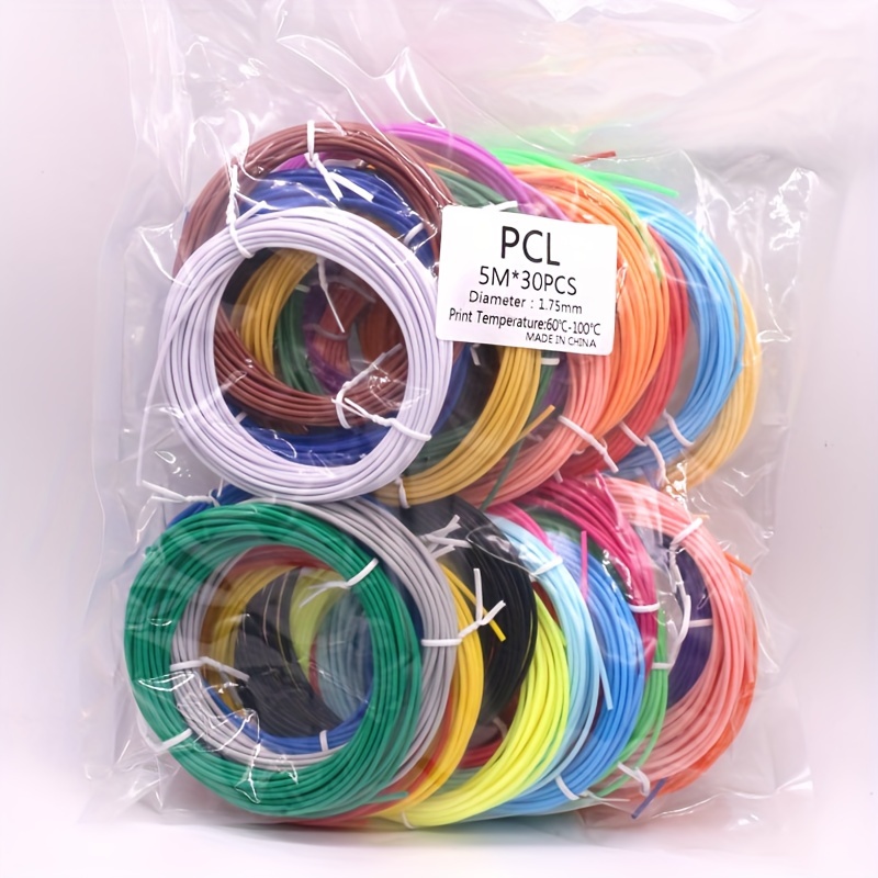 Filamento PCL Lapiz 3D Pack 10 colores 5Mt. por color.