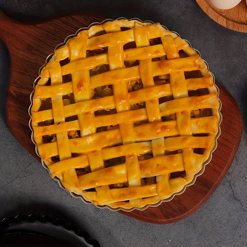 Removable Pie Pan, Metal Bottom Removable Non Stick Baking Tray