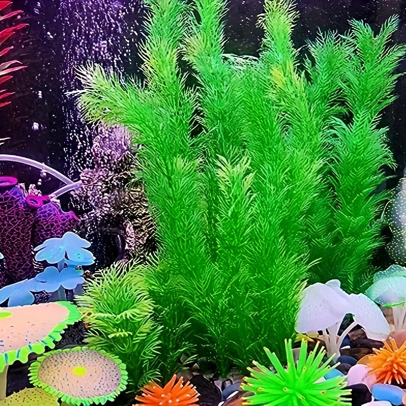 Aquarium Plastic Plants Fish Tank Plants Tall Big Green Artificial  Decorations Plastic Plants Decor - Pet Supplies - Temu