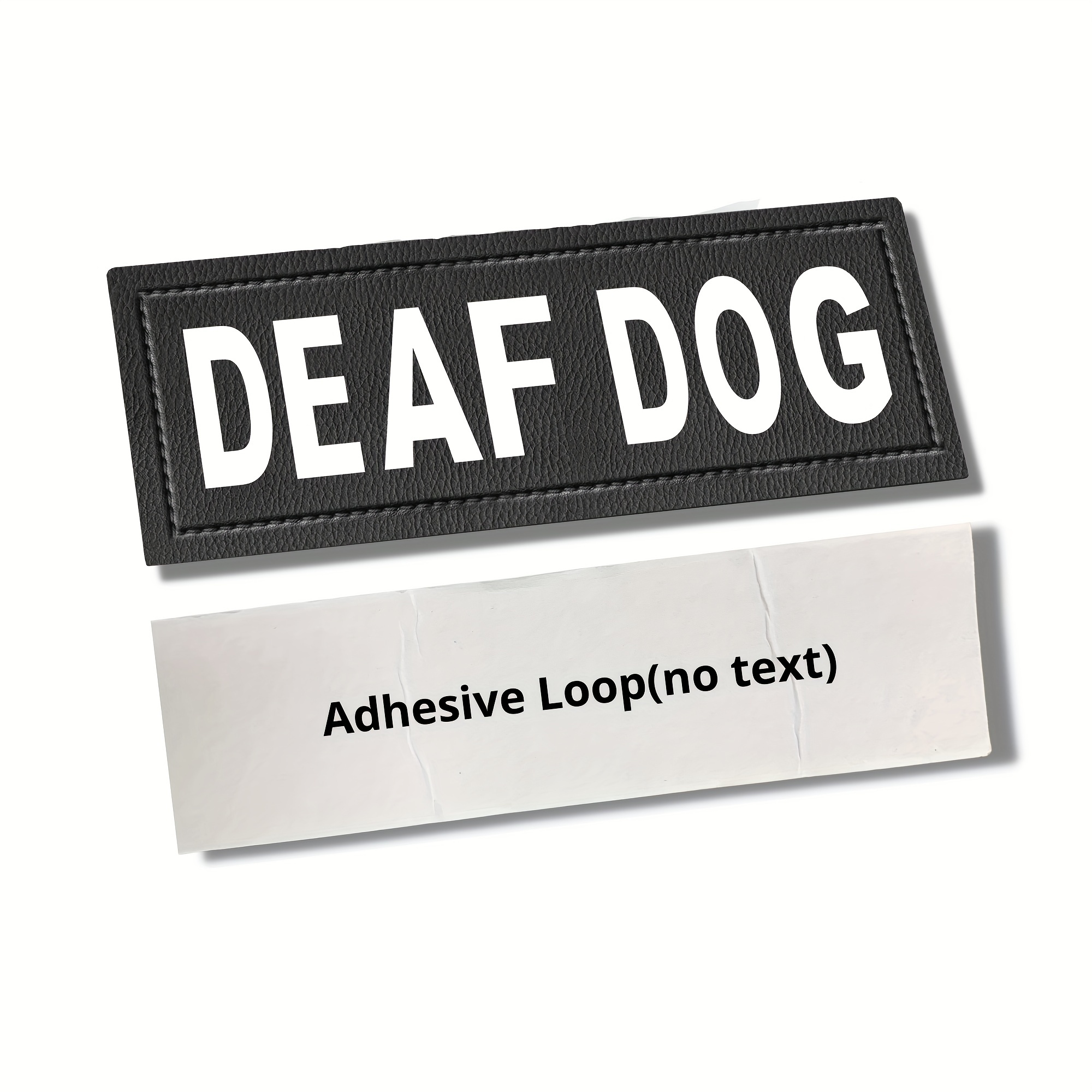 Industrial Puppy Deaf Dog Patch - Attachable Patches with Hook Backing for  Deaf Dog Harness or Vest - Deaf Dog Supplies for Collar