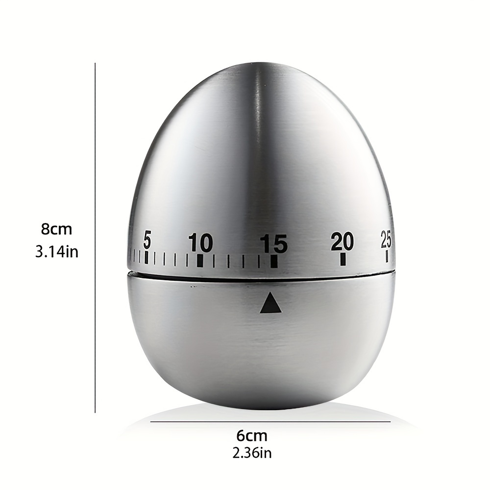 Kitchen Timer Manual, LEMEGO Stainless Steel Mechanical Rotating Visual  Countdown Egg Cooking Timer Alarm for Kitchen Baking Spo