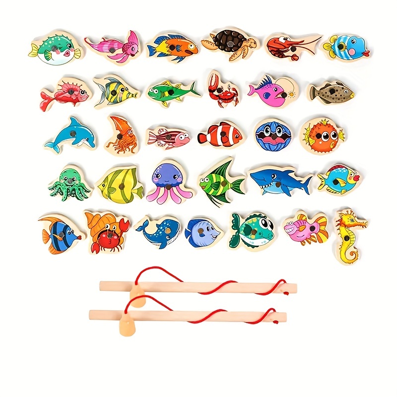 Fun Educational Wooden Magnetic Fish Game Perfect Parent - Temu Canada