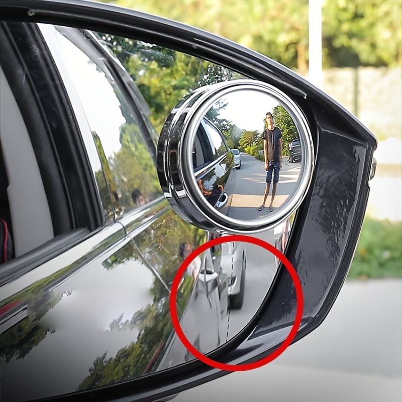 RUNDONG Car Mirror Blind Spot Mirror Wide Angle Round Convex 360 Degre