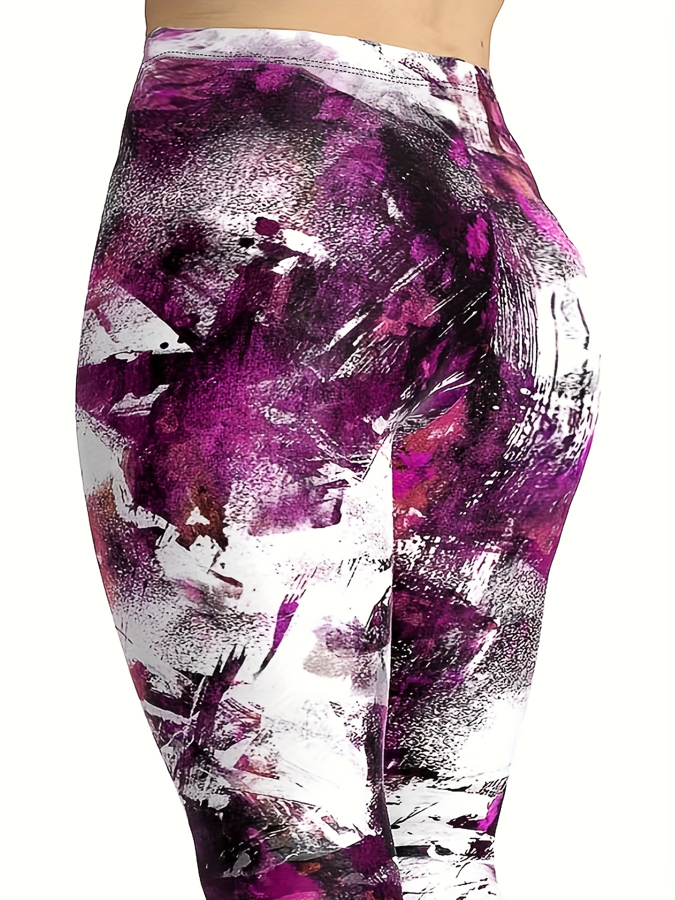 Plus Size Casual Leggings Women's Plus Tie Dye Medium - Temu