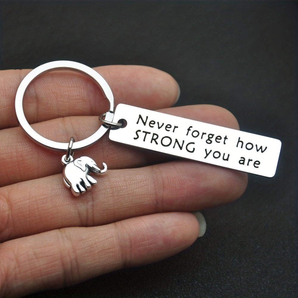 Temu Never Forget How Strong You Inspirational Keychain for Women Men Teen Girls Boys Birthday Graduation Christmas Gifts for Son Daughter Him Her Best