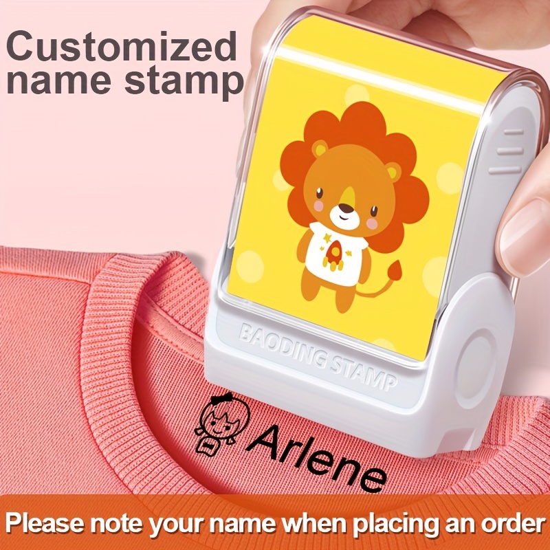 The Name Stamp for Kids Clothes, Kids Name Stamp, Waterproof and Durable,  Kids Clothing Name Stamp, 8 Desins and 36 Cartoon Patterns, Custom Name