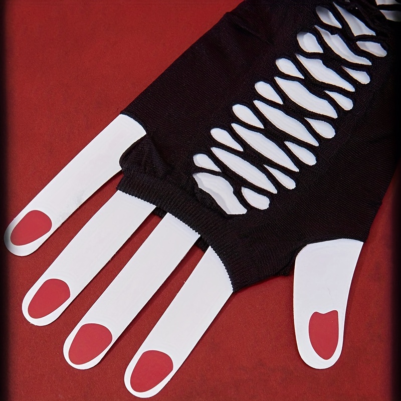 Black Lace Up For Gloves Long Sunscreen Fingerless Germany Inelastic - Gloves Temu Arm Women Gloves