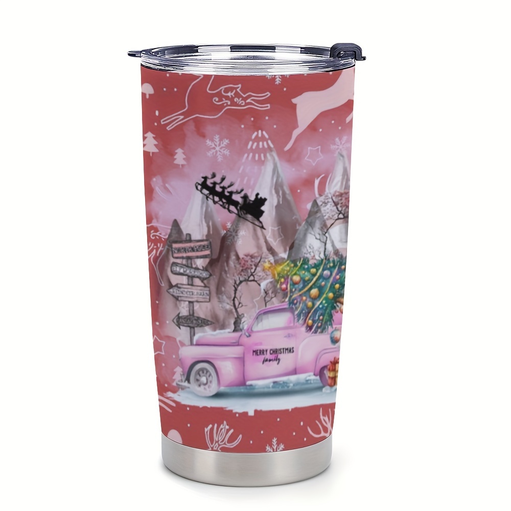 Christmas Holiday Inspiration Cup, A Gift For Women, Insulated Travel  Coffee Mug With Lid, Double Vacuum Flask - Temu