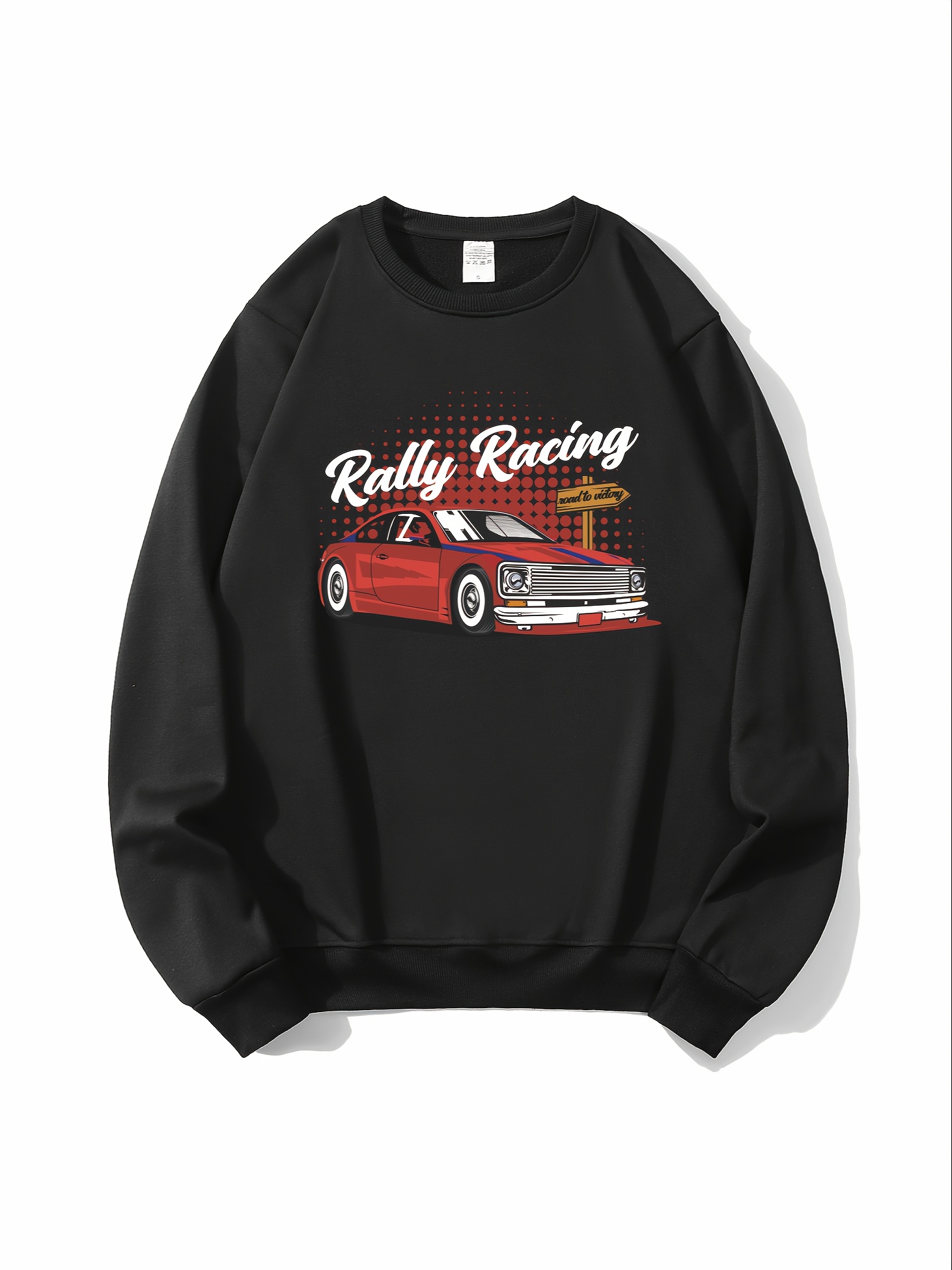 Retro Car Letter Print Trendy Sweatshirt Men s Temu