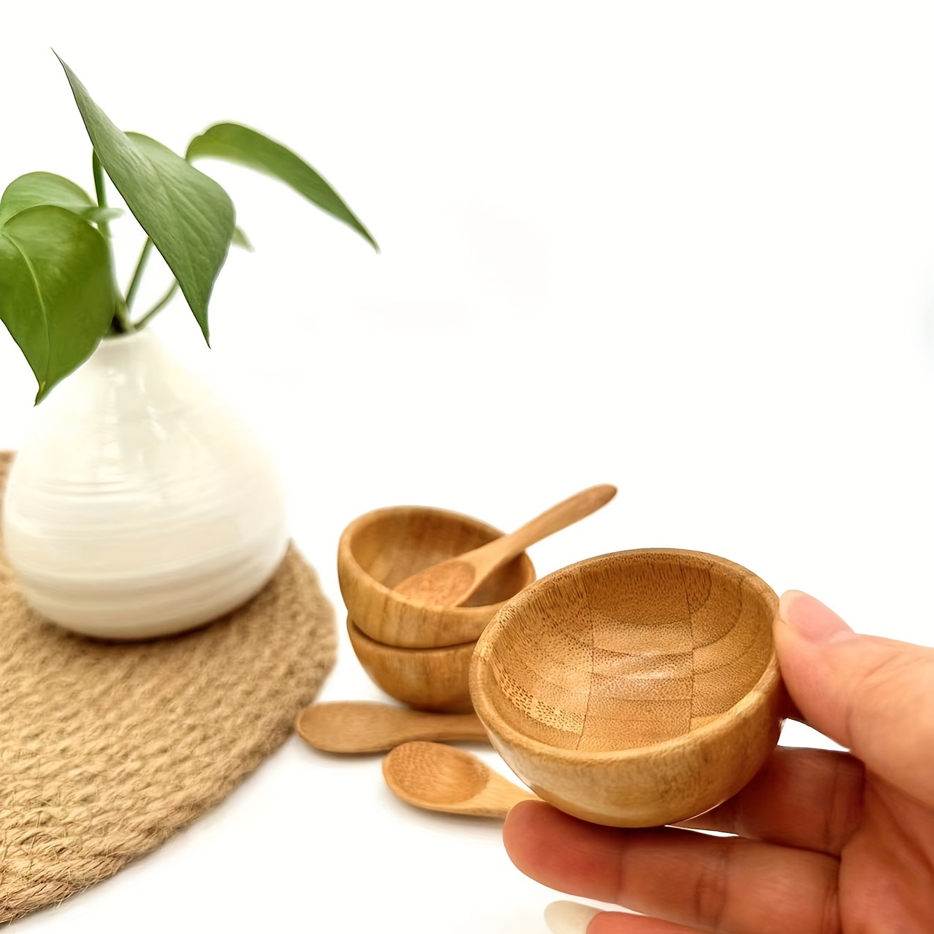 Bamboo Face Mask Mixing Bowl Or Spoons Face Mask Spoon - Temu