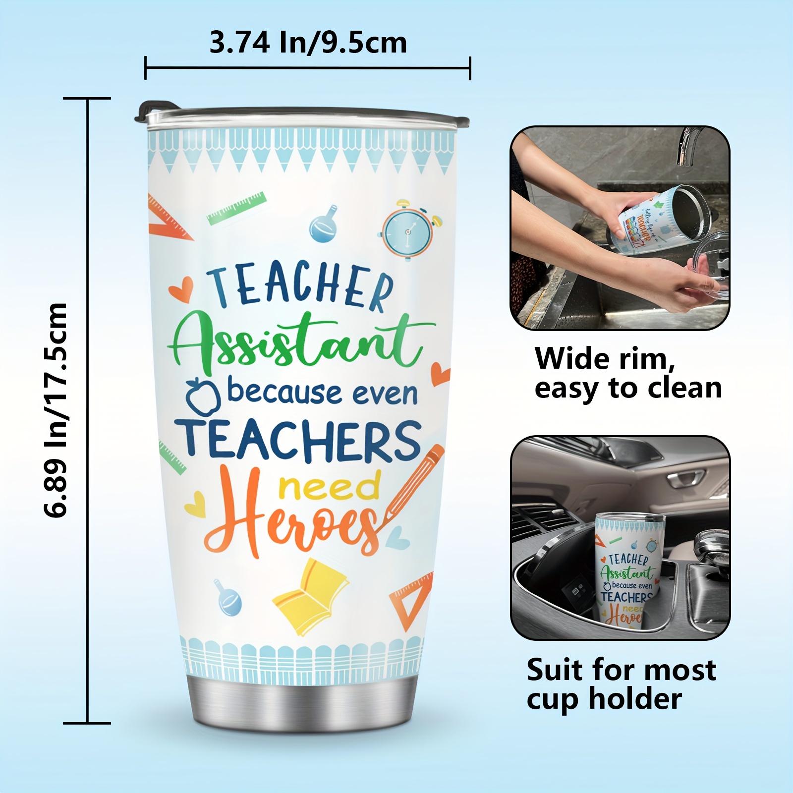 Teacher Tumbler - Best Teacher Ever Travel Coffee Mug Appreciation Gift For  Teachers - Stainless Steel Tumblers Awesome Gifts For Birthday, Christmas,  Graduation Day, Back To School - Temu