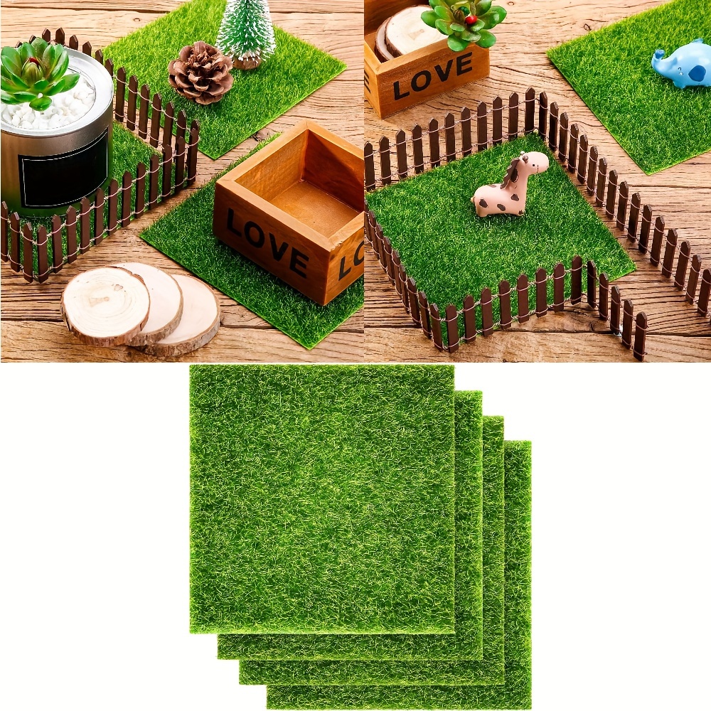 Fairy Garden Grass Mat Miniature Artificial Craft Grass For - Temu