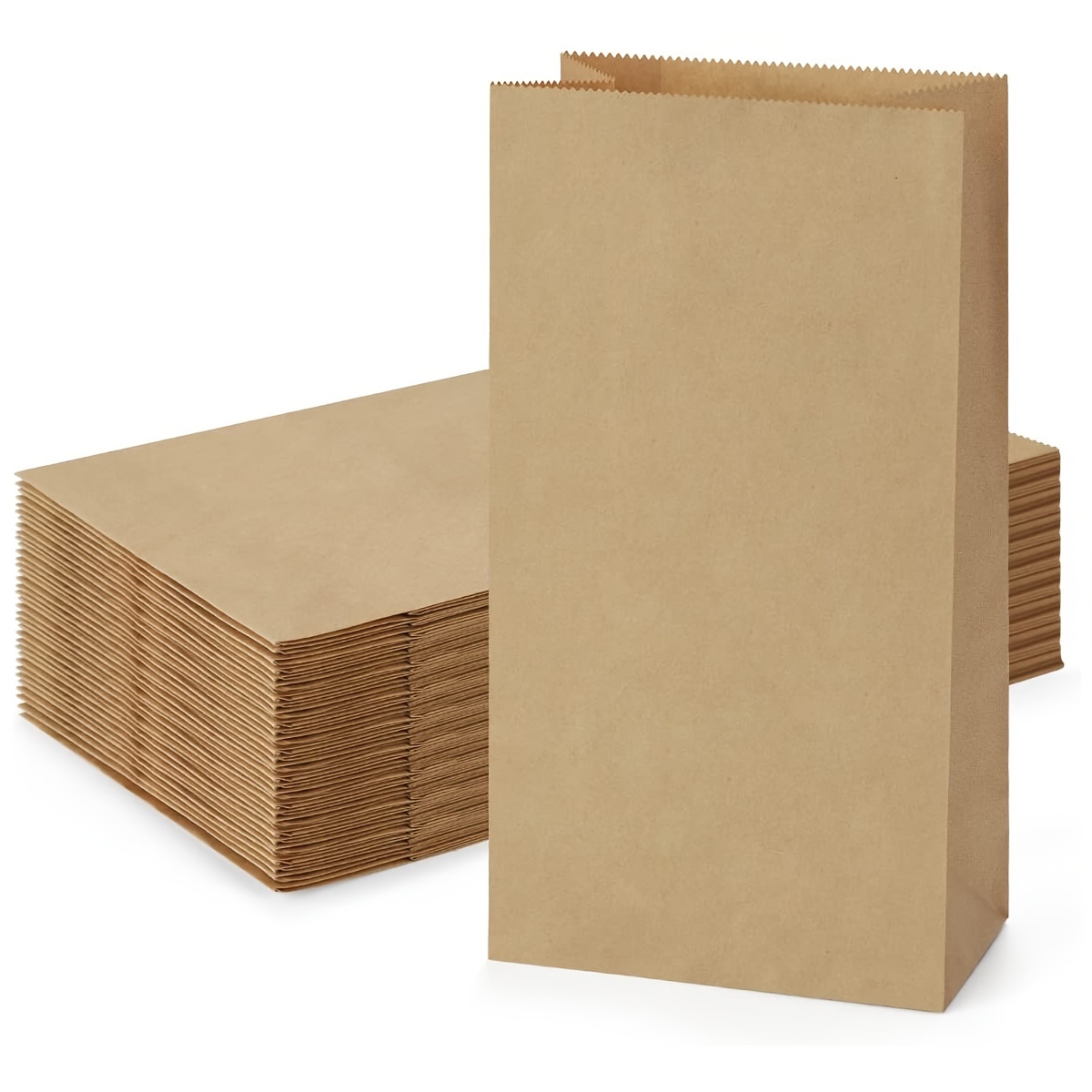 

50pcs, Brown Kraft Paper Bags 6x11 Inch (about 15.5 X 30 Cm) Flat Envelope Merchandise Bags For Party Gift Snack Bags