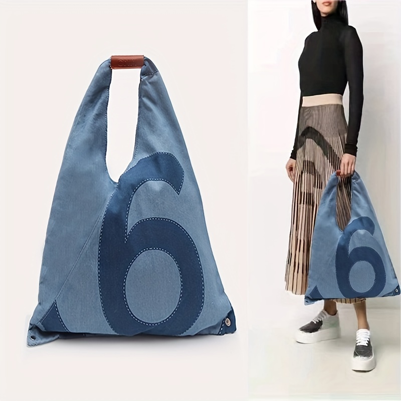 Denim Tote Bag For Women, Large Capacity Shoulder Bag, Y2k Sweet Cool  Handbag For Work School - Temu