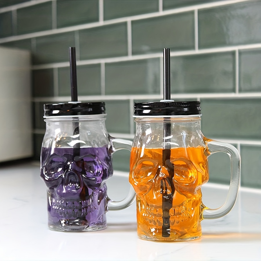 16oz Mason Jars with Lids and Straws Reusable for Party Smoothies