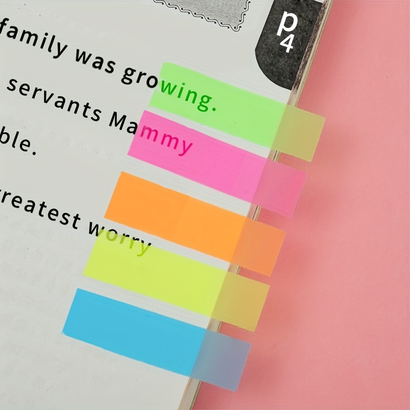 500 Pcs Transparent Sticky Notes Book Annotation Supplies Transparent Self  Stick