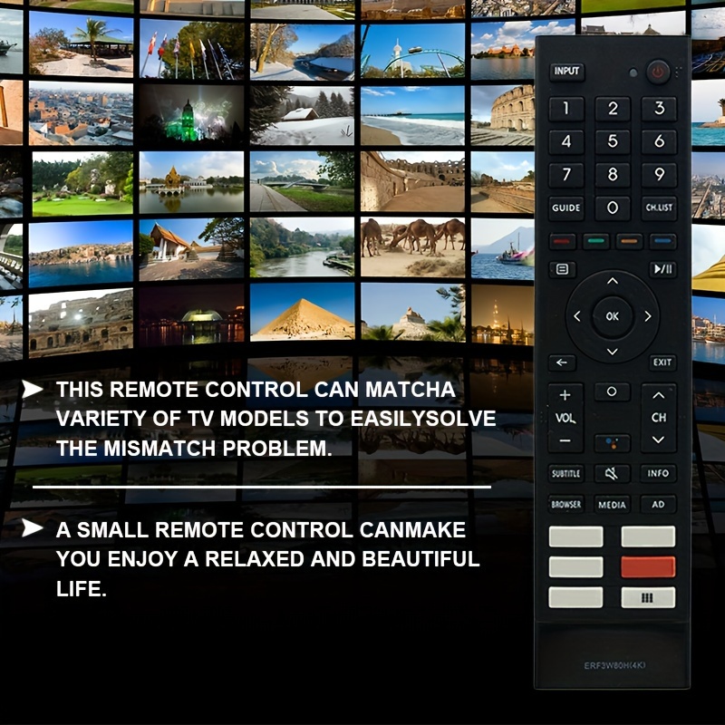 Universal para todos los televisores Hisense-TV-Remote Compatible con todos  los televisores inteligentes Hisense 4K LED HD UHD - No necesita