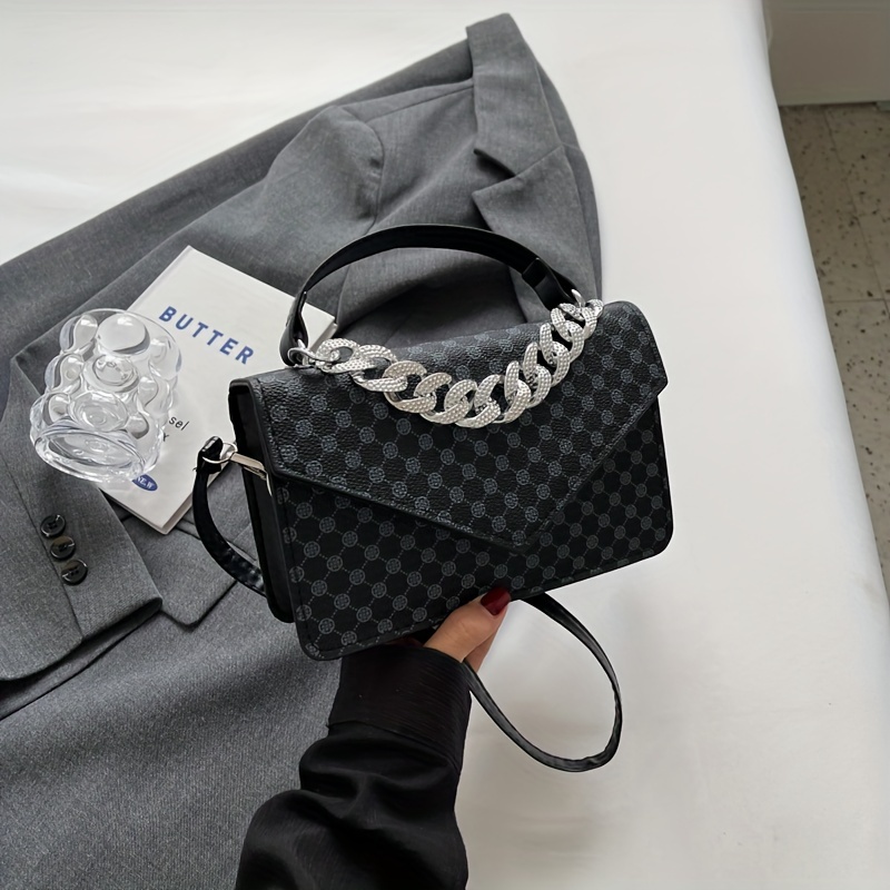 Vintage Flap Envelope Crossbody Bag, Retro Turn Lock Shoulder Bag