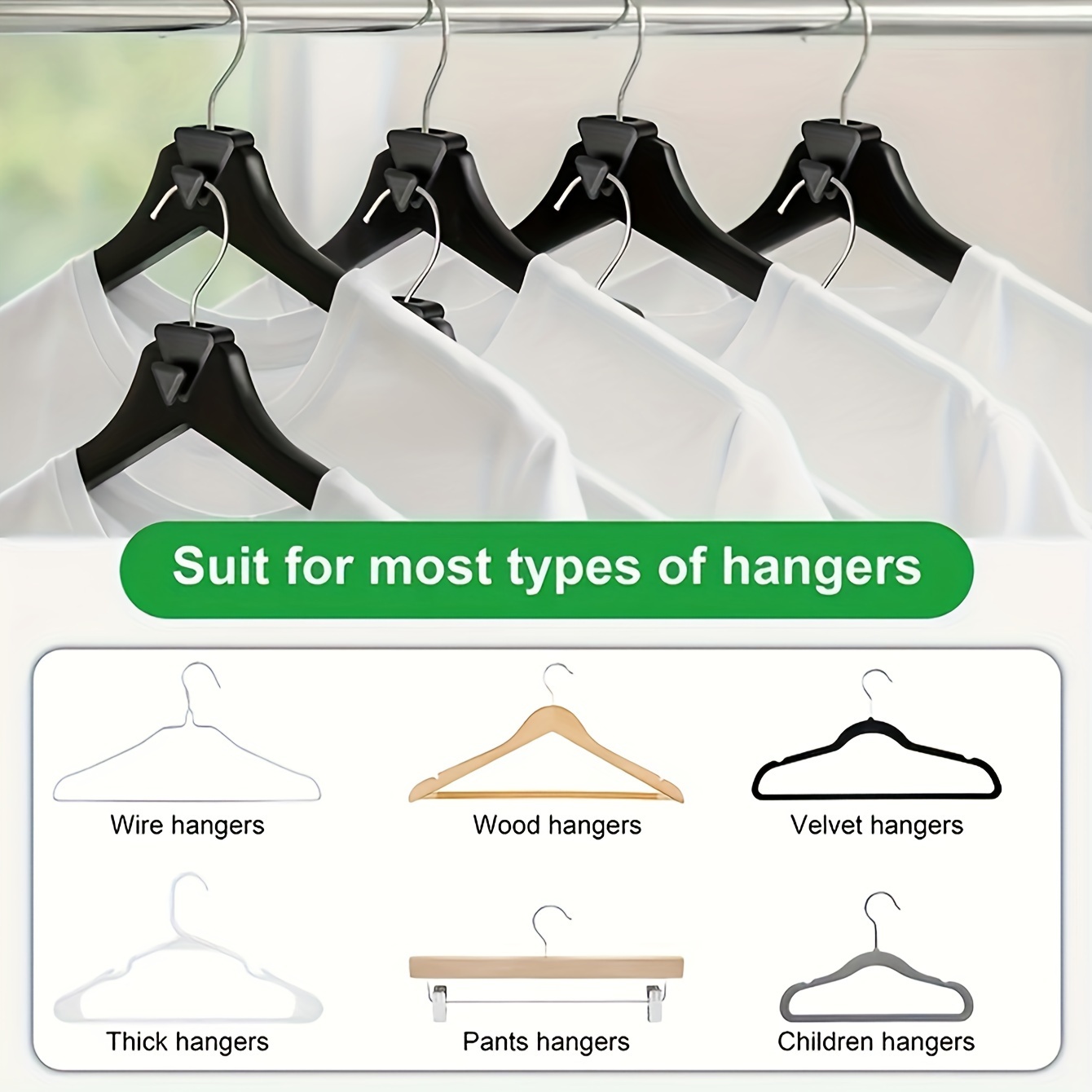 Space saving 3 hook Clothes Hanger With Connecting Hook - Temu