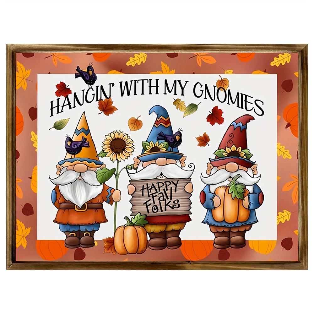 Welcome Home Lettering With Cute Gnome Christmas Decorations