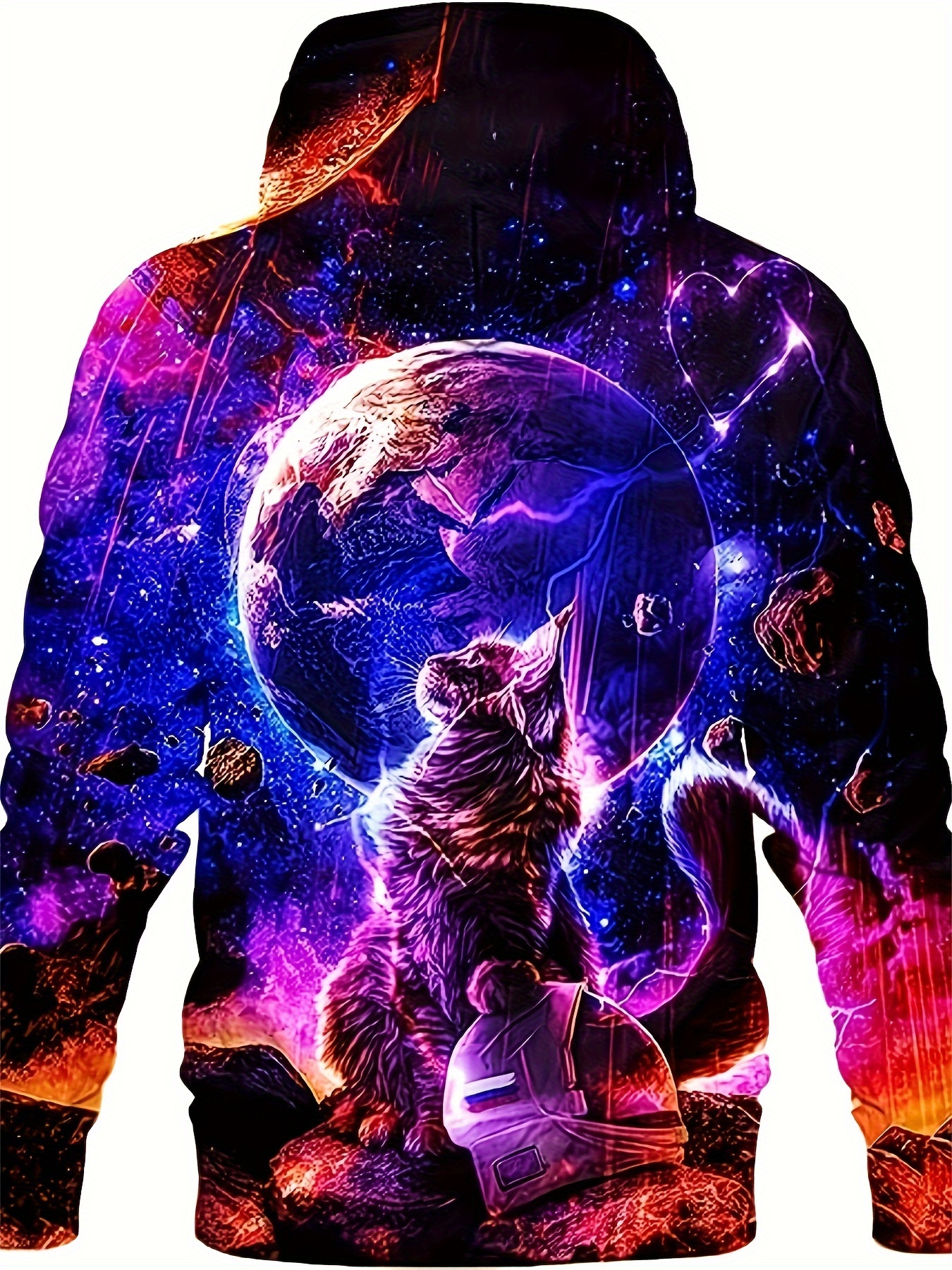 Trendy planet clearance cat hoodie