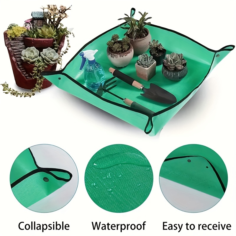 

Tapis de jardin réutilisable pour la maison, tapis de change, outils de jardinage, plantes et repiquages faciles avec protection imperméable !